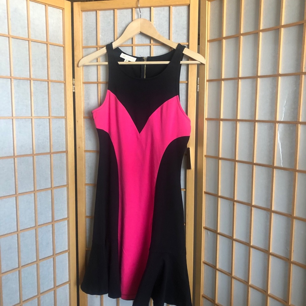 NWT Nicki Minaj skater mini dress color block M